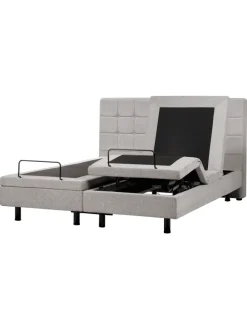 Doppelbett DUKE in Grau/Schwarz - (W) 161 x (H) 102 x (L) 216 cm