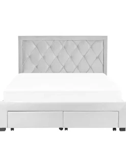 Doppelbett LIEVIN in Grau - (W) 165 x (H) 122 x (L) 217 cm