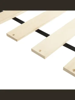 Doppelbett LIMANTON in Braun/Schwarz - (W) 161 x (H) 118 x (L) 215 cm