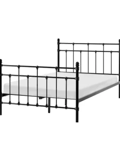 Doppelbett LYNX in Schwarz - (W) 121 x (H) 110 x (L) 209 cm