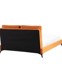 Doppelbett MELLE in Orange/Schwarz - (W) 156 x (H) 95 x (L) 233 cm