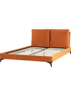 Doppelbett MELLE in Orange/Schwarz - (W) 176 x (H) 95 x (L) 233 cm