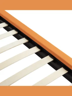 Doppelbett MELLE in Orange/Schwarz - (W) 176 x (H) 95 x (L) 233 cm