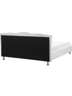 Doppelbett METZ in Weiß/Silber - (W) 185 x (H) 92 x (L) 214 cm
