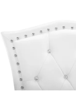 Doppelbett METZ in Weiß/Silber - (W) 185 x (H) 92 x (L) 214 cm