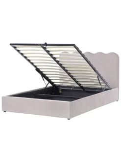 Doppelbett NANTERRE in Beige/Grau - (W) 147 x (H) 104 x (L) 215 cm