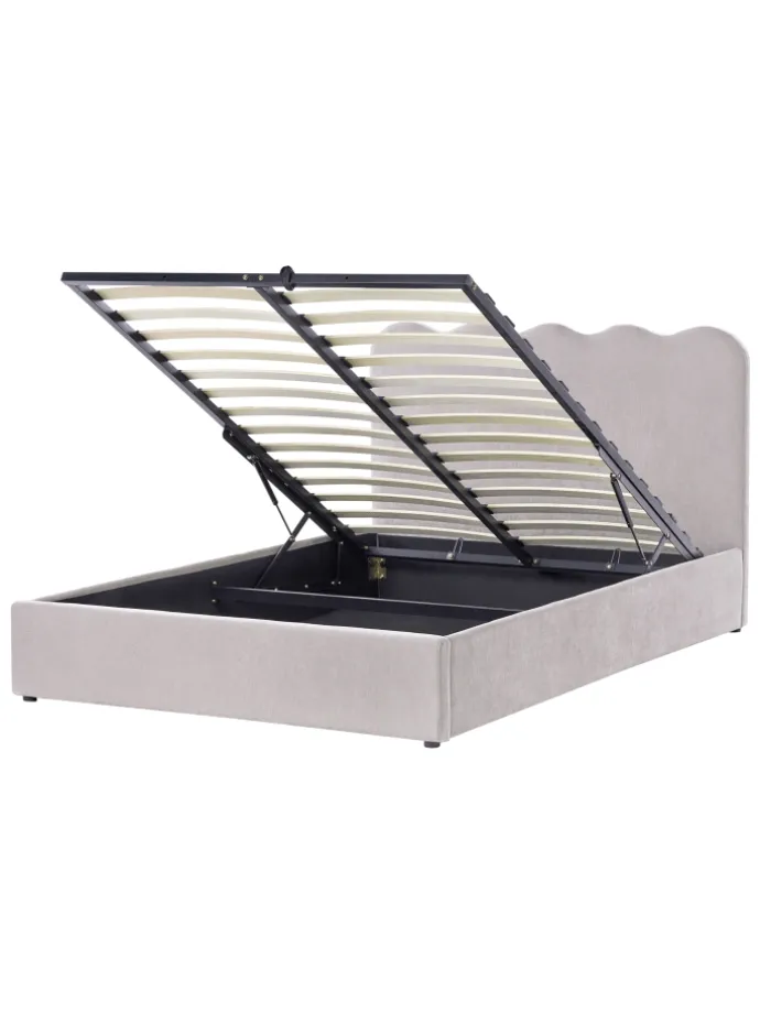 Doppelbett NANTERRE in Beige/Grau - (W) 147 x (H) 104 x (L) 215 cm