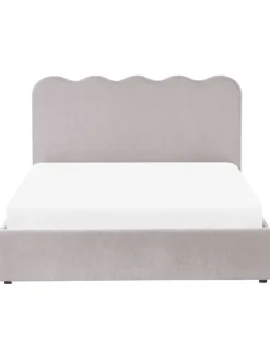 Doppelbett NANTERRE in Beige/Grau - (W) 147 x (H) 104 x (L) 215 cm