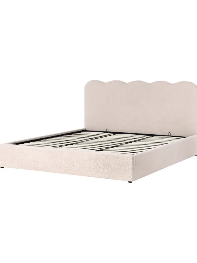 Doppelbett NANTERRE in Beige - (W) 187 x (H) 104 x (L) 215 cm