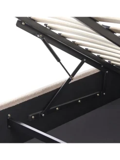 Doppelbett NANTERRE in Beige - (W) 187 x (H) 104 x (L) 215 cm