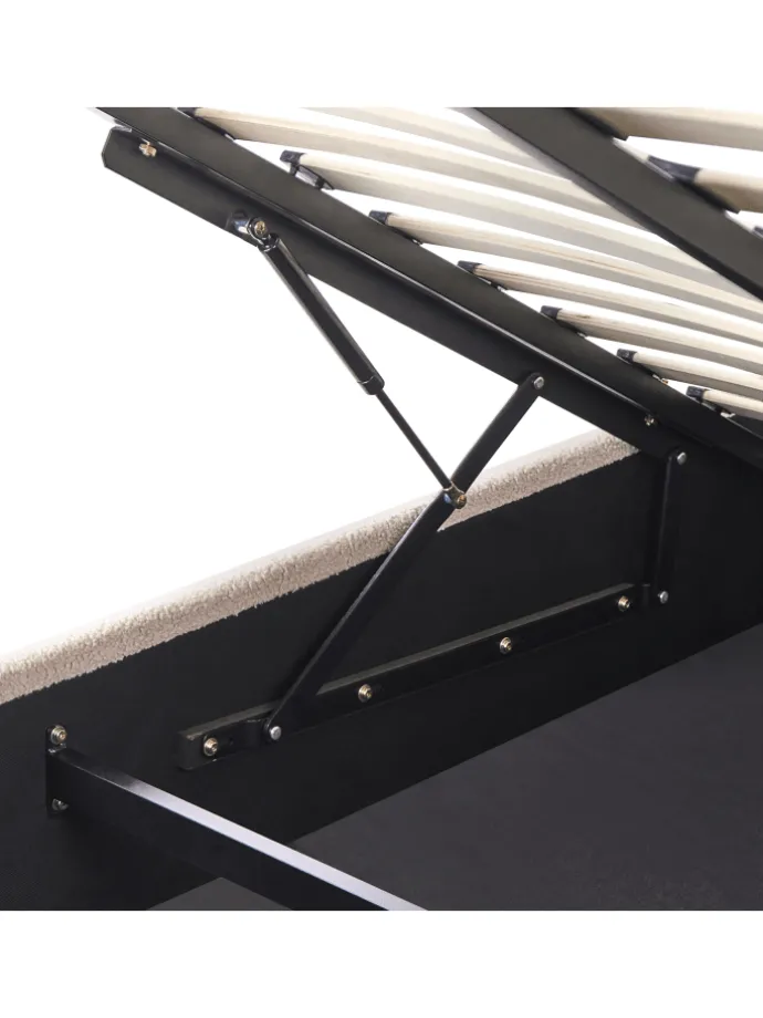 Doppelbett NANTERRE in Beige - (W) 187 x (H) 104 x (L) 215 cm