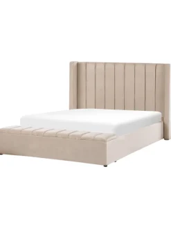 Doppelbett NOYERS in Beige - (W) 190 x (H) 132 x (L) 247 cm