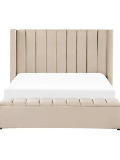 Doppelbett NOYERS in Beige - (W) 190 x (H) 132 x (L) 247 cm