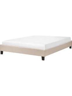 Doppelbett ROANNE in Beige/Braun - (W) 149 x (H) 29 x (L) 211 cm