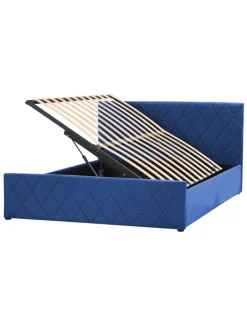 Doppelbett ROCHEFORT in Blau - (W) 150 x (H) 99 x (L) 214 cm