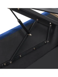 Doppelbett ROCHEFORT in Blau - (W) 150 x (H) 99 x (L) 214 cm