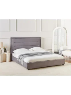 Doppelbett ROUEN in Grau/Schwarz - (W) 166 x (H) 112 x (L) 213 cm