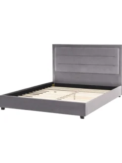 Doppelbett ROUEN in Grau/Schwarz - (W) 166 x (H) 112 x (L) 213 cm