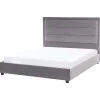 Doppelbett ROUEN in Grau/Schwarz - (W) 146 x (H) 112 x (L) 213 cm