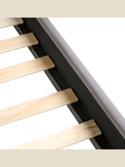 Doppelbett ROUEN in Grau/Schwarz - (W) 146 x (H) 112 x (L) 213 cm