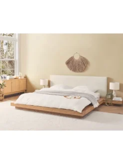 Doppelbett ZEN in Braun/Weiß - (W) 328 x (H) 86 x (L) 229 cm