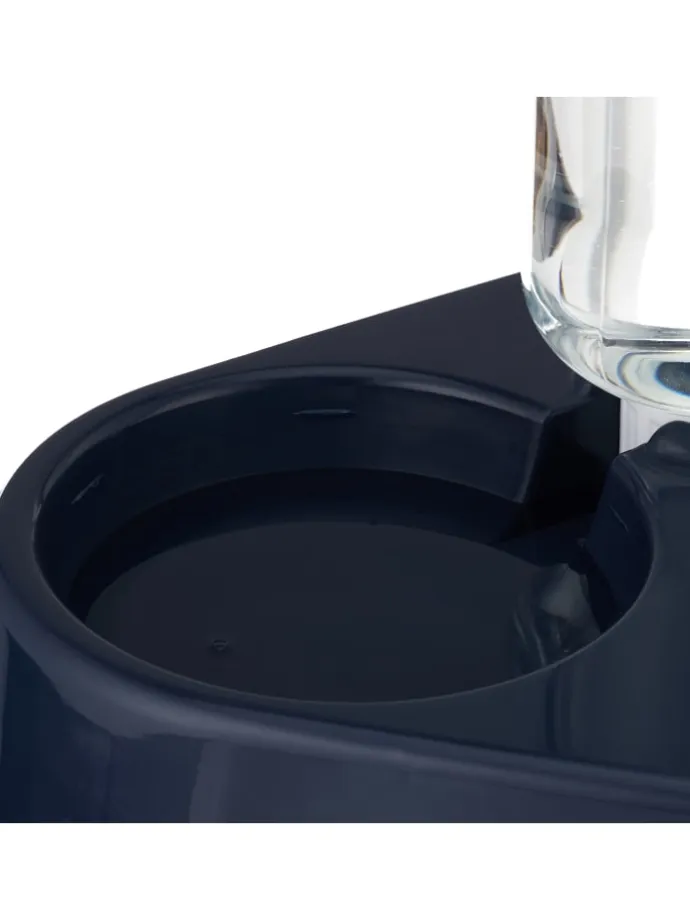 Doppelnapf mit Wasserspender in Blau