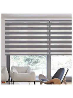 Doppelrollo in Silber