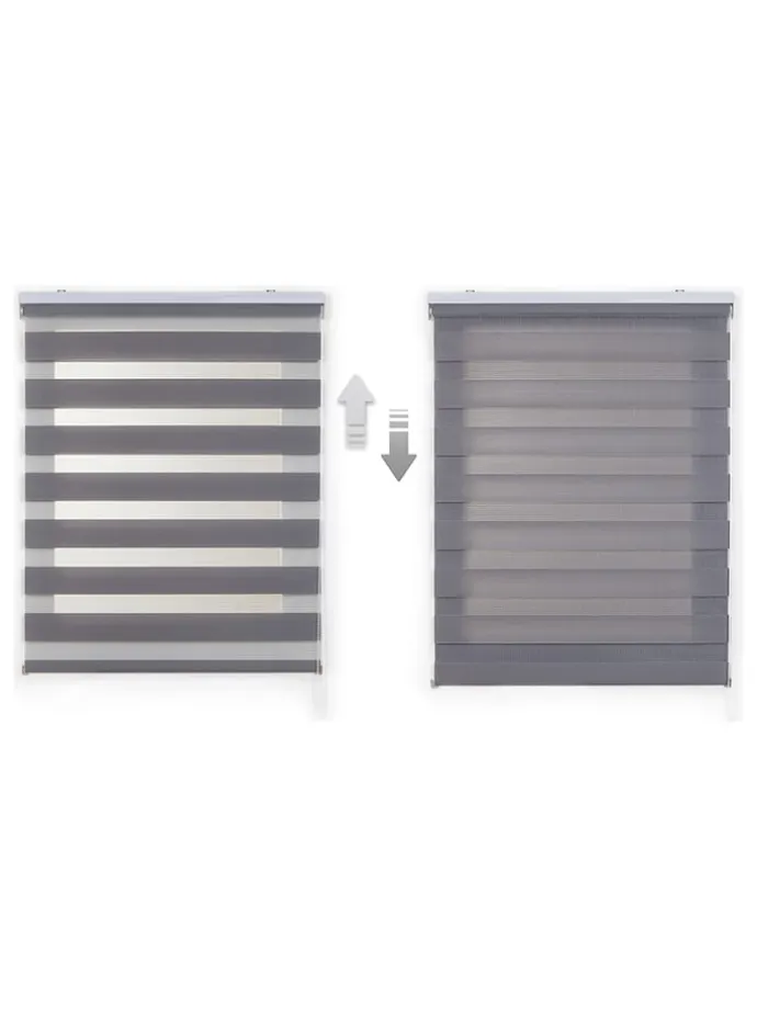 Doppelrollo in Silber