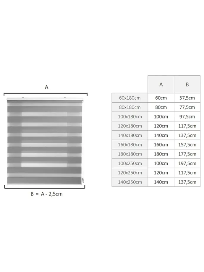 Doppelrollo in Silber