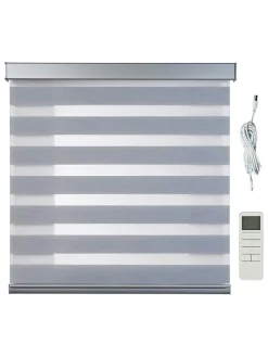 Doppelrollo in Silber