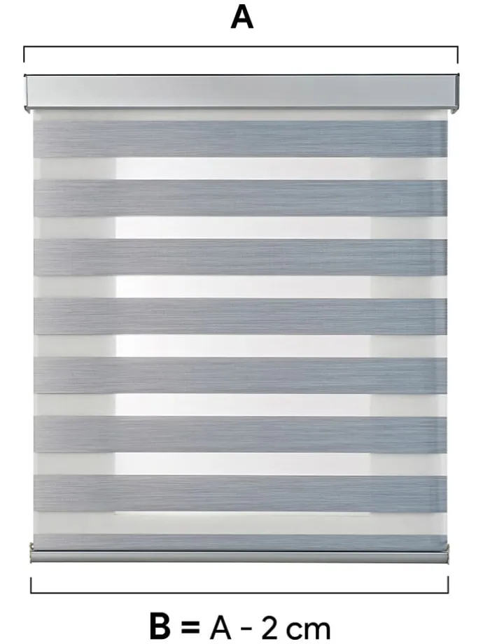 Doppelrollo in Silber