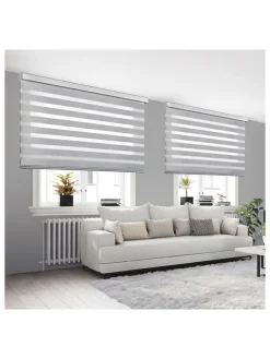 Doppelrollo in Silber