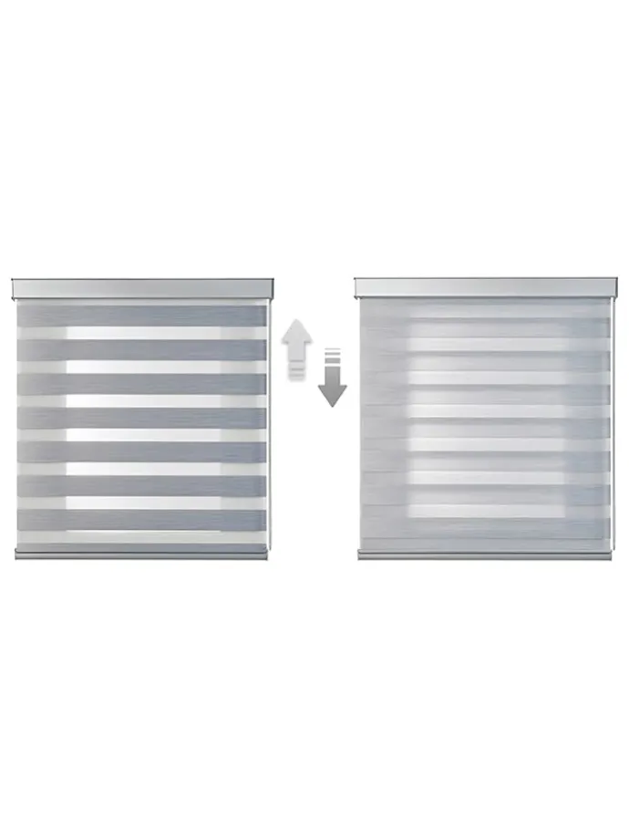 Doppelrollo in Silber