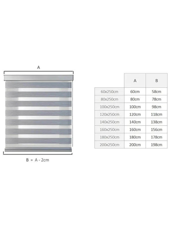 Doppelrollo in Silber