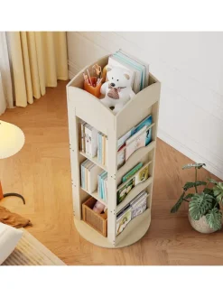 Drehbares Bücherregal mit 360-Grad-Drehfunktion 142×63×63 cm