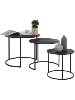 Dreisatztisch in Schwarz