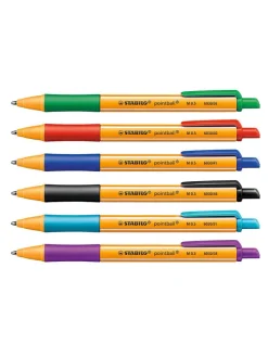 Druck-Kugelschreiber "STABILO pointball" - 6 Stück
