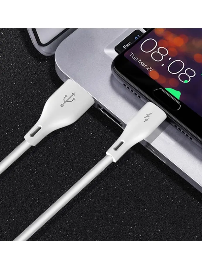 Dudao USB/Lightning Kabel 3A 1m – Weiß
