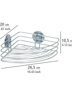 Duschablage in Silber - (B)26,5 x (H)10,5 x (T)20 cm