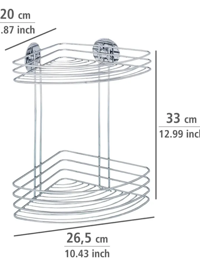 Duschablage in Silber - (B)26,5 x (H)33 x (T)20 cm