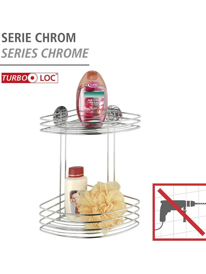 Duschablage in Silber - (B)26,5 x (H)33 x (T)20 cm