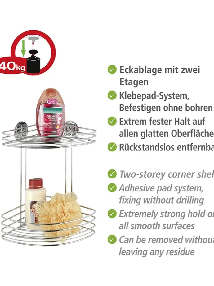 Duschablage in Silber - (B)26,5 x (H)33 x (T)20 cm