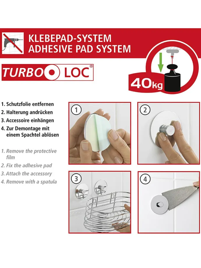 Duschablage in Silber - (B)26,5 x (H)33 x (T)20 cm