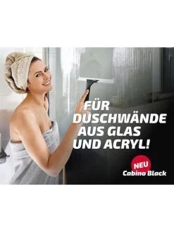 Duschabzieher "Cabino" in Schwarz - (B)24 cm