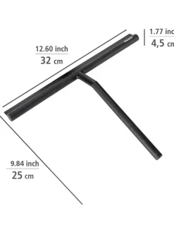 Duschabzieher in Schwarz - (B)32 x (H)30 cm