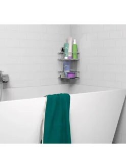 Dusch-Eckablage in Chrom - (B)22 x (H)34 x (T)18 cm