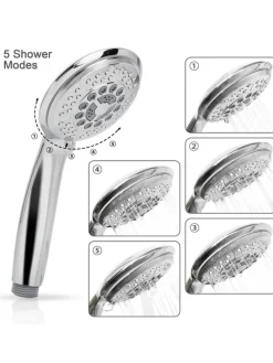 Duschkopf Handbrause in Silber