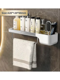 Duschregal in Weiß - (B)42 x (H)8 x (T)12 cm