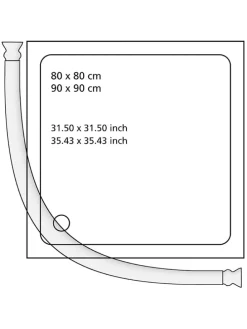 Duschvorhangstange in Silber - Ø 2,5 cm