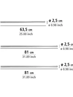 Duschvorhang-Winkelstange in Silber
